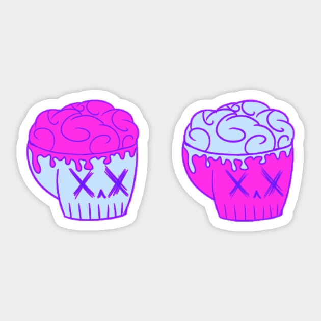 Neon Skulls Sticker by Sleepy Buni